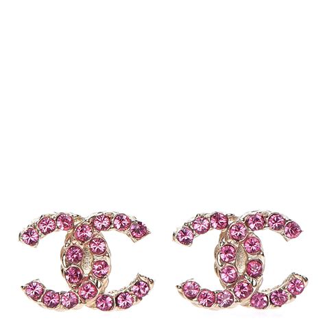 chanel hot pink rhinestone c|chanel jewelry original.